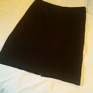 Black on black herring bone pencil skirt